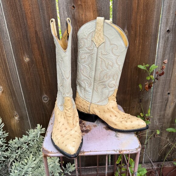 Yucca Boots Exotic Line Ostrich Leather Men's 7 Women's 8.5 - Picture 12 of 15